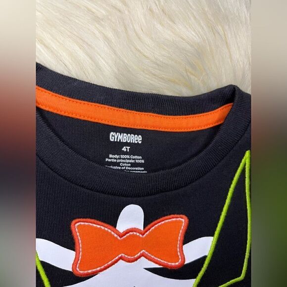 Gymboree skeleton Embroidered tee shirts sz 4T Trick Or Treat - Picture 3 of 4